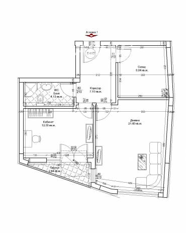 Двустаен апартамент, Варна, Погребите, 677621, Снимка 1
