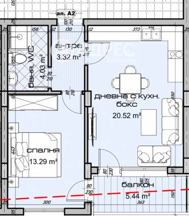 Двустаен апартамент, Варна, Изгрев, 681623, Снимка 2