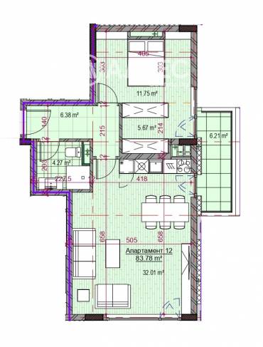 Двустаен апартамент, София, Оборище, 640624, Снимка 1