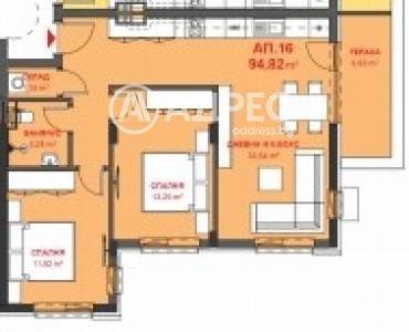 Тристаен апартамент, Бургас, Меден рудник - зона Д, 646628, Снимка 1