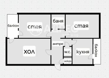 Тристаен апартамент, София, Люлин 5, 688628, Снимка 1