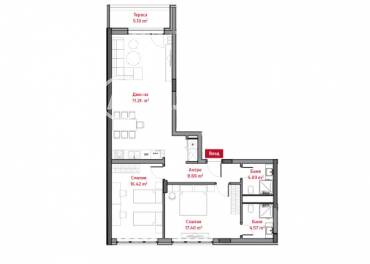 Тристаен апартамент, София, Лозенец, 652630, Снимка 1