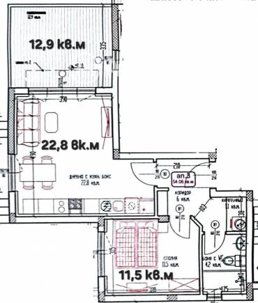 Двустаен апартамент, Варна, м-ст Зеленика, 639631, Снимка 1