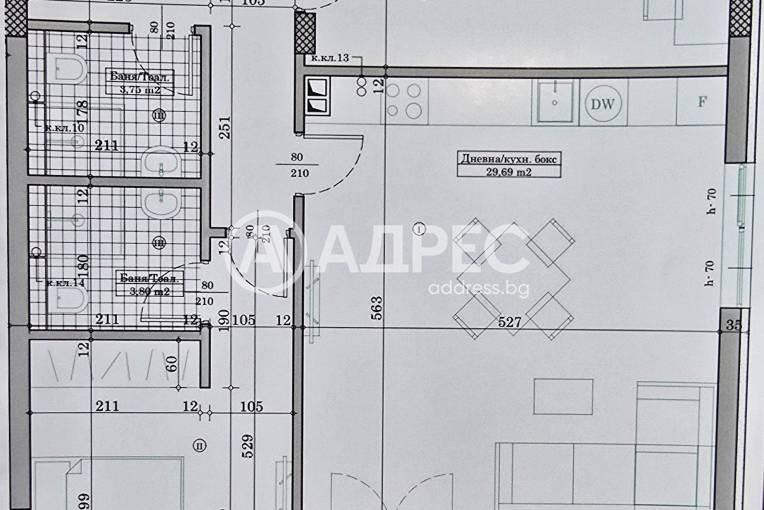 Тристаен апартамент, Варна, Кайсиева градина, 644631, Снимка 12