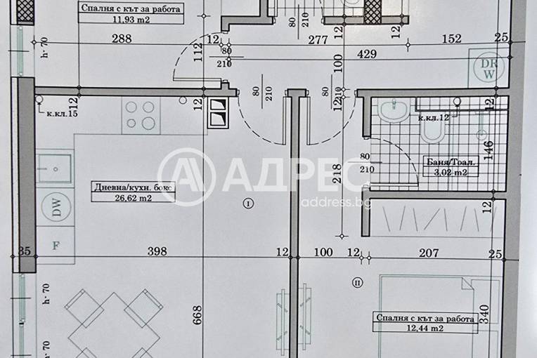 Тристаен апартамент, Варна, Кайсиева градина, 644631, Снимка 13