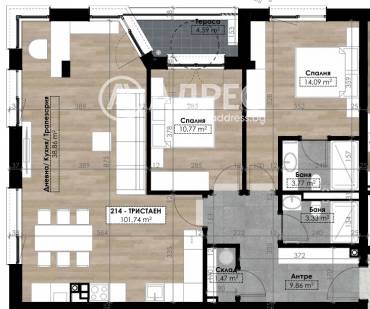 Тристаен апартамент, София, Витоша, 648631, Снимка 1