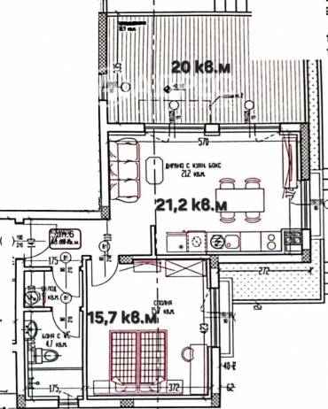 Двустаен апартамент, Варна, м-ст Зеленика, 639632, Снимка 1