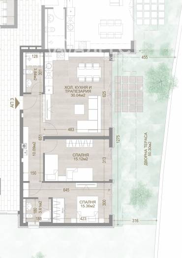 Тристаен апартамент, София, Манастирски ливади - изток, 655632, Снимка 1