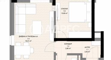 Двустаен апартамент, София, Овча купел, 671632, Снимка 2