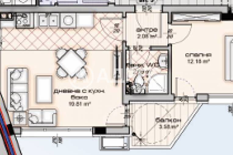 Двустаен апартамент, Варна, Владислав Варненчик, 681632, Снимка 3