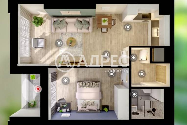 Двустаен апартамент, София, Дружба 1, 699632, Снимка 1