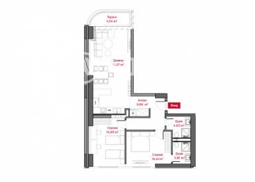 Тристаен апартамент, София, Лозенец, 652634, Снимка 1