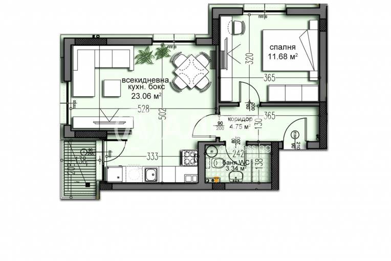 Двустаен апартамент, Варна, Изгрев, 658634, Снимка 7