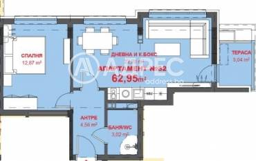 Двустаен апартамент, Бургас, Хоризонт, 653635, Снимка 1