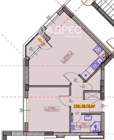 Двустаен апартамент, Варна, Възраждане 1, 533636, Снимка 1