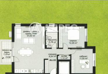 Тристаен апартамент, Варна, Виница, 684637, Снимка 1