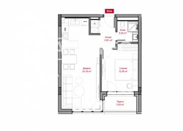 Двустаен апартамент, София, Лозенец, 652638, Снимка 1