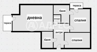 Тристаен апартамент, София, Кръстова вада, 702638, Снимка 22