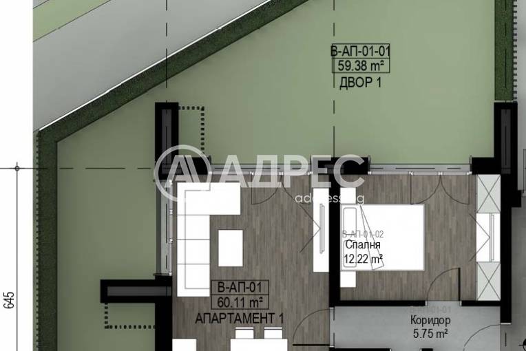 Двустаен апартамент, София, Бояна, 579639, Снимка 4