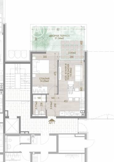 Двустаен апартамент, София, Манастирски ливади - изток, 655640, Снимка 1