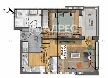 Двустаен апартамент, Пловдив, Западен, 666640, Снимка 1