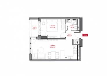 Двустаен апартамент, София, Лозенец, 652641, Снимка 1