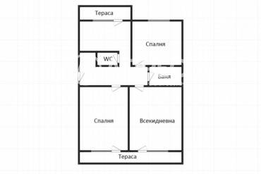 Тристаен апартамент, Бургас, Меден рудник - зона Б, 682641, Снимка 1