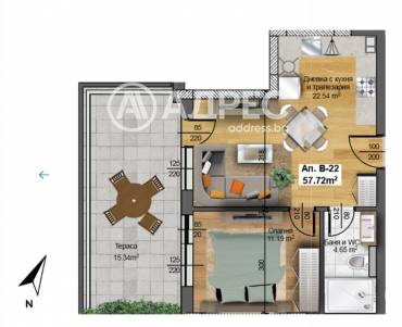 Двустаен апартамент, Пловдив, Западен, 666642, Снимка 1