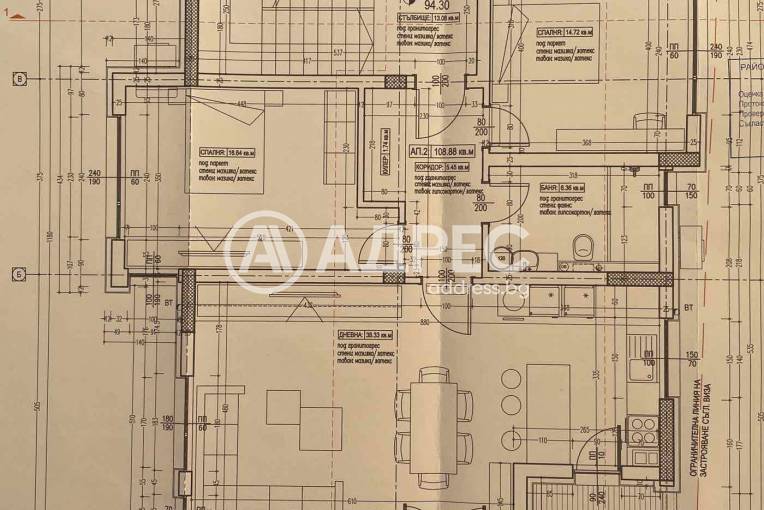 Тристаен апартамент, Варна, м-ст Ален Мак, 640643, Снимка 1