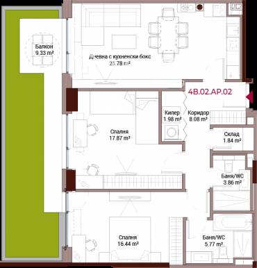 Тристаен апартамент, София, Хладилника, 645643, Снимка 1