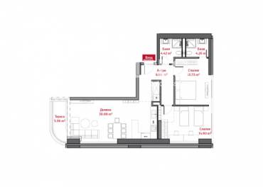 Тристаен апартамент, София, Лозенец, 652643, Снимка 1