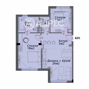 Тристаен апартамент, София, Модерно предградие, 660643, Снимка 1