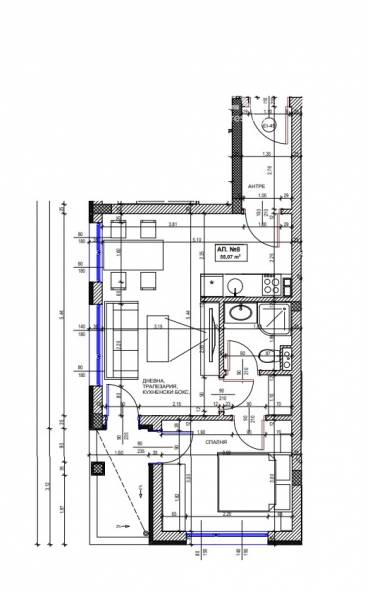 Двустаен апартамент, Поморие, Стария град, 642644, Снимка 1