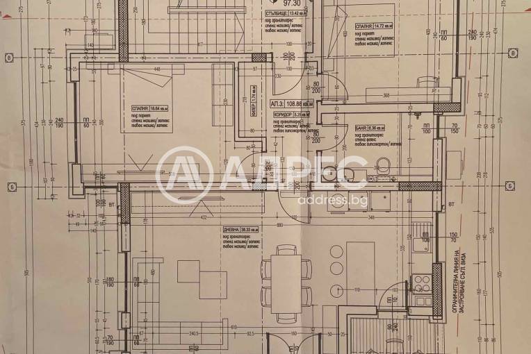 Тристаен апартамент, Варна, м-ст Ален Мак, 640645, Снимка 1