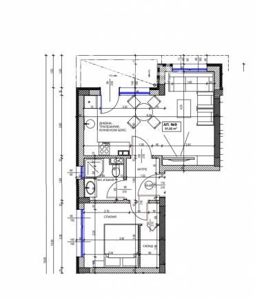 Двустаен апартамент, Поморие, Стария град, 642645, Снимка 1