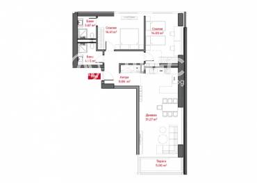 Тристаен апартамент, София, Лозенец, 652646, Снимка 1