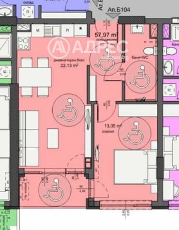 Двустаен апартамент, Бургас, Изгрев, 671646, Снимка 1