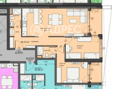 Тристаен апартамент, Бургас, Изгрев, 671650, Снимка 1