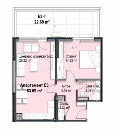 Двустаен апартамент, София, Кръстова вада, 654653, Снимка 1