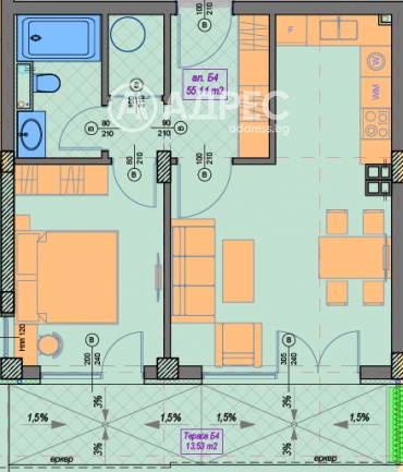 Двустаен апартамент, София, Манастирски ливади - изток, 679655, Снимка 1