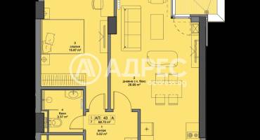 Двустаен апартамент, София, Кръстова вада, 635657, Снимка 2