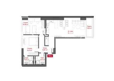 Тристаен апартамент, София, Лозенец, 652657, Снимка 1