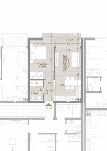 Двустаен апартамент, София, Манастирски ливади - изток, 655662, Снимка 1