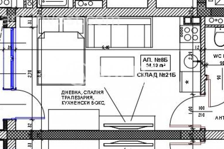 Тристаен апартамент, Поморие, Свобода, 696662, Снимка 2