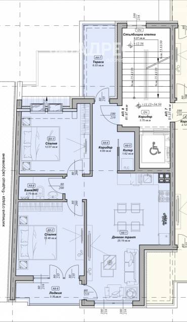 Тристаен апартамент, Варна, Зимно кино Тракия, 657663, Снимка 1