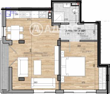 Двустаен апартамент, София, Манастирски ливади - изток, 664663, Снимка 1