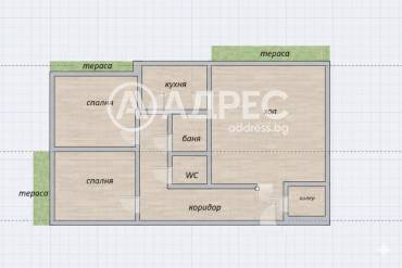 Тристаен апартамент, Варна, Чайка, 682663, Снимка 1
