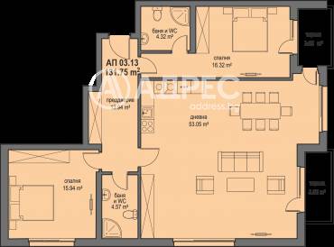 Тристаен апартамент, Банкя, Банкя, 676664, Снимка 1