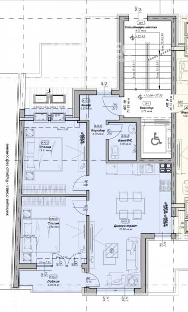 Тристаен апартамент, Варна, Зимно кино Тракия, 657666, Снимка 1