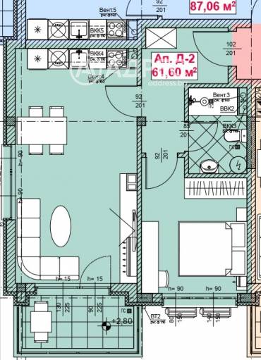 Двустаен апартамент, Созопол, местност Месаря, 644667, Снимка 1